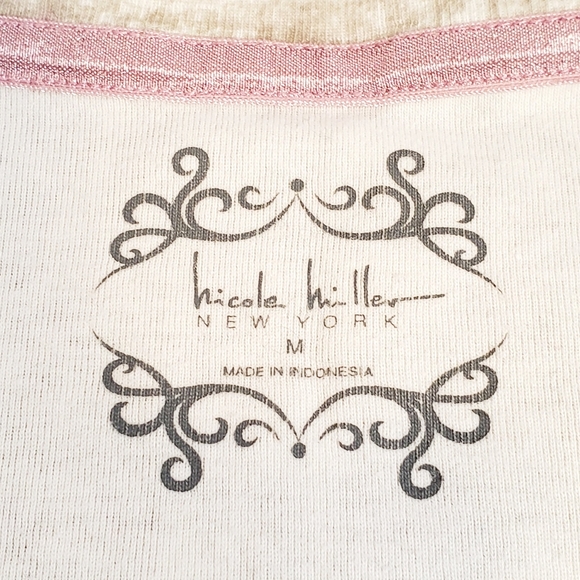 Nicole Miller 3/4 Sleeve Cotton Top - Picture 8 of 10